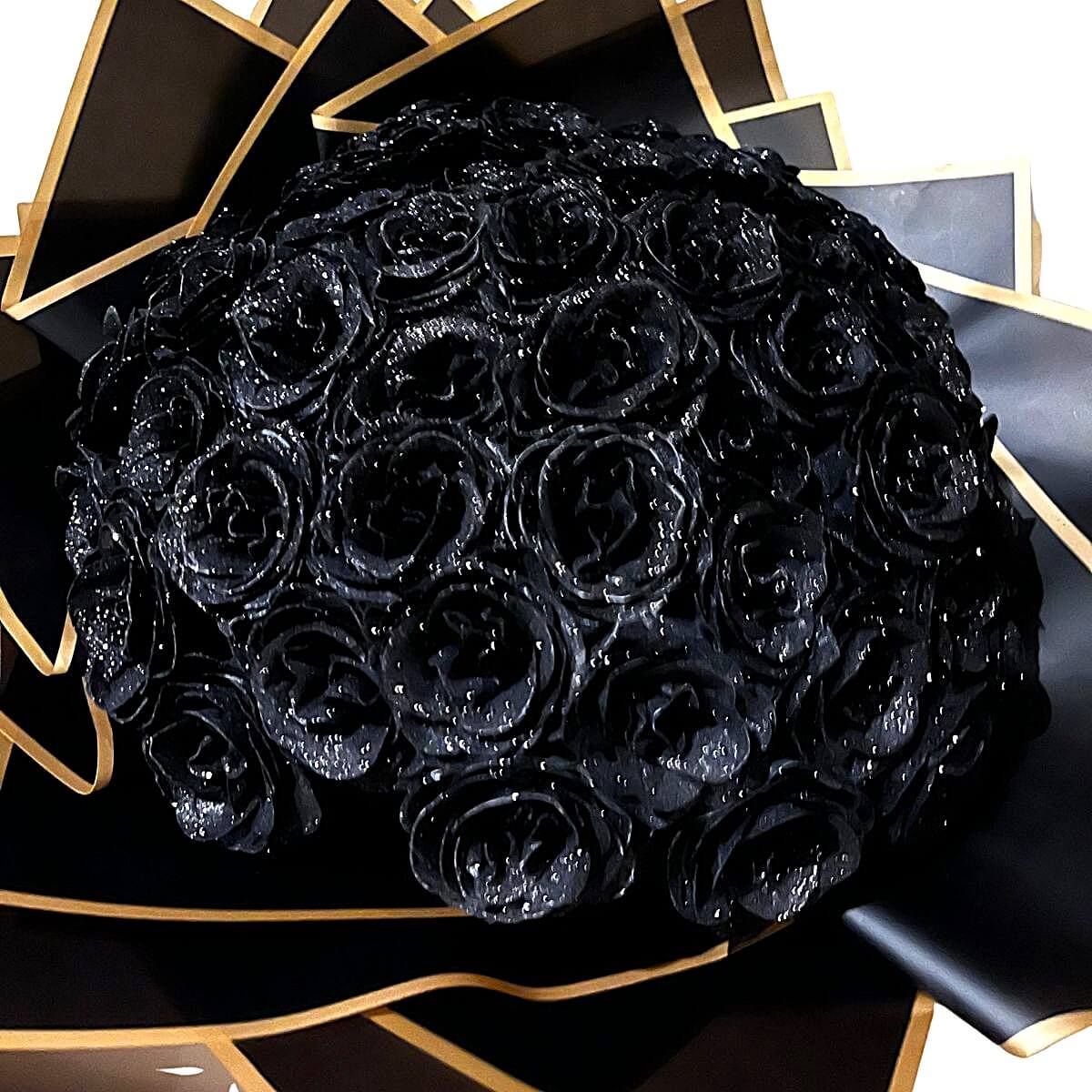 The Mesmerizing Allure of Black Glitter Roses