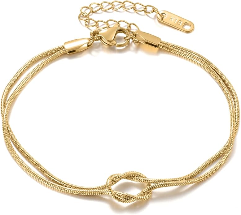 The original love knot bracelet for couples on a white background