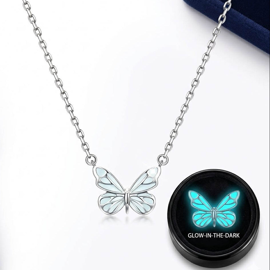 Limited Edition 2026 Luminous Dream Blue Butterfly Necklace