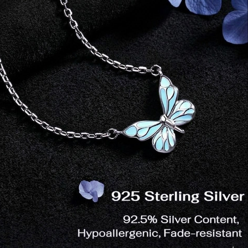 Limited Edition 2026 Luminous Dream Blue Butterfly Necklace
