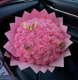 Pink Glitter Roses Bouquet