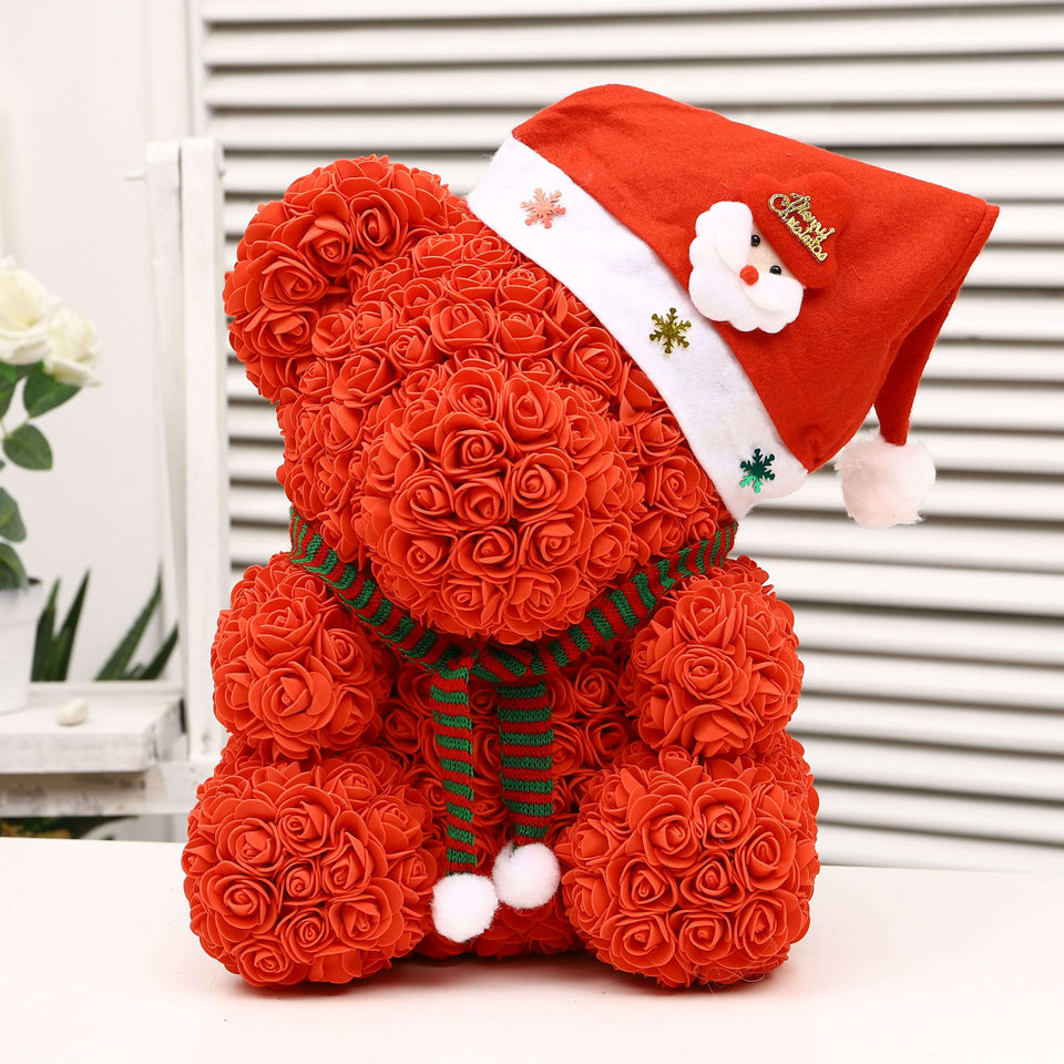 Christmas Luxury Rose Bear - Madeofrose