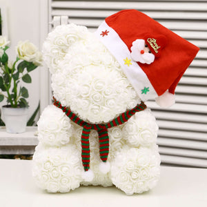 Christmas Luxury Rose Bear - Madeofrose