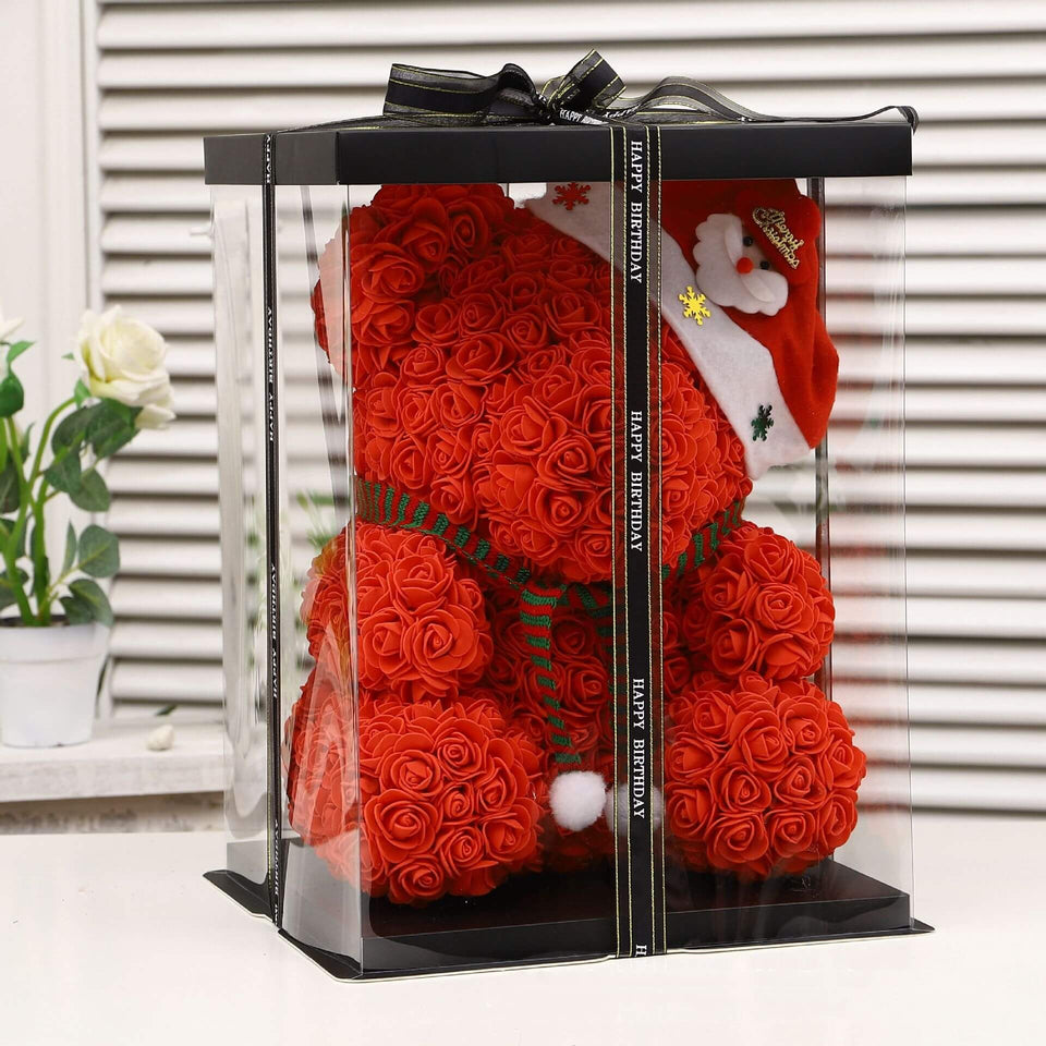 Christmas Luxury Rose Bear - Madeofrose