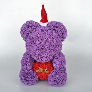 Christmas Luxury Rose Bear - Madeofrose